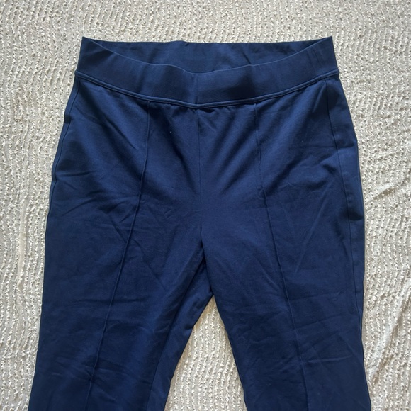 Lands End Starfish Flare Pants Navy Blue Size XL Wide Leg Pant Comfy - Picture 3 of 11